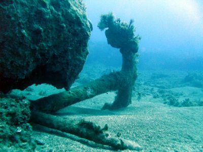 Wreck Panormo Anchor PADI Scuba diving in Rethymno Crete with Atlantis Diving Center.JPG